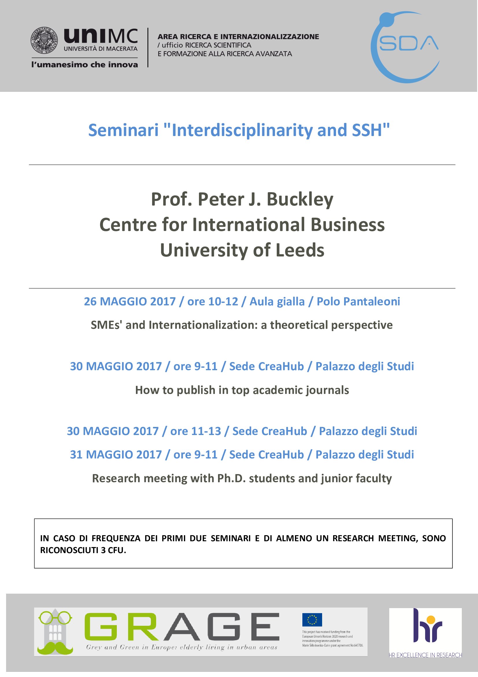 Seminari Interdisciplinarity and SSH